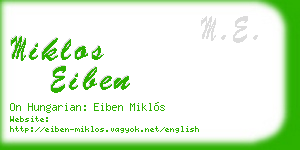 miklos eiben business card
